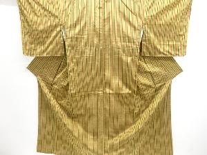 格子織り出し手織り紬着物